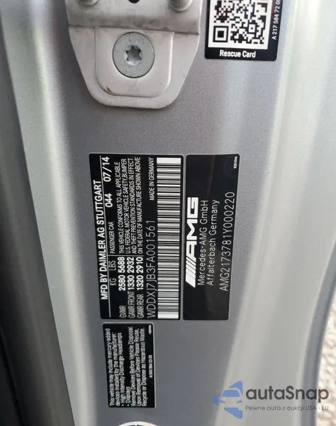 2015 Mercedes-Benz S 63 Amg из США, поврежденный, VIN WDDXJ7JB3FA001561